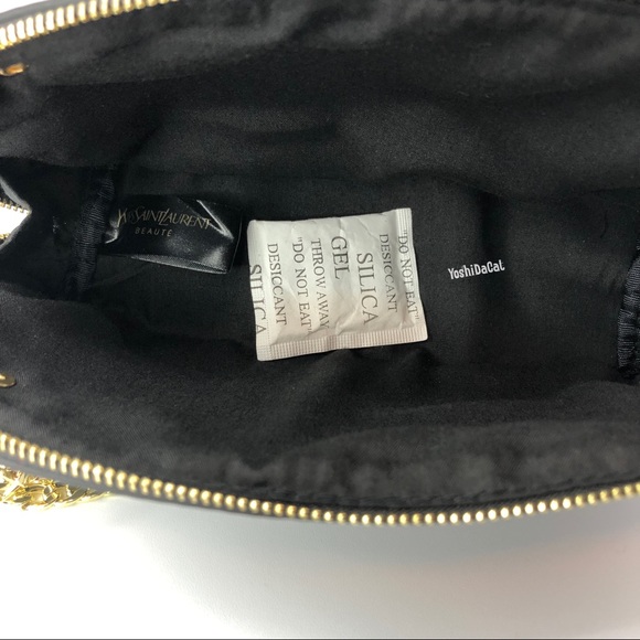 🆕 YSL Beauty Cosmetic Pouch to Crossbody Bag Purse, Black / Gold, New Handbag - Picture 7 of 11